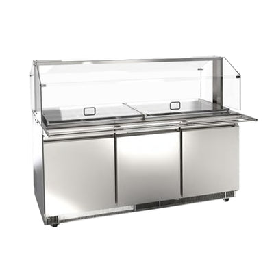 Omcan PT-CN-1778-S-HC 72" Refrigerated Salad Bar with Sneeze Guard