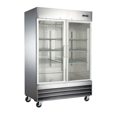 Omcan RE-CN-0041-G-HC 2 Door Glass Reach-In-Refrigerator