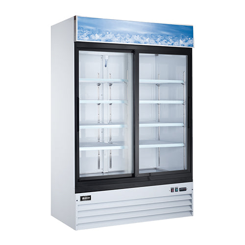 Omcan RE-CN-0045-HC 53" 2 Sliding Door Glass Refrigerator Merchandiser