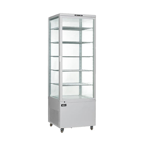 Omcan RS-CN-0500 26″ Straight Glass Floor Refrigerated White Display Case