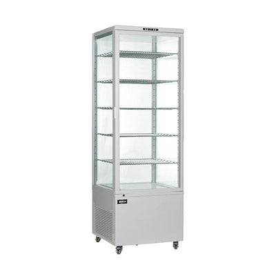 Omcan RS-CN-0500 26″ Straight Glass Floor Refrigerated White Display Case