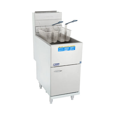 Pitco 40C+ 40 Lb Floor Tube Fired Natural Gas Fryer