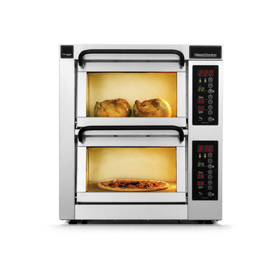 PizzaMaster PM352ED 23” Countertop Double Electric Pizza Deck Oven with Digital Display