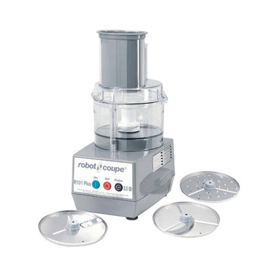 Robot Coupe R101P-PLUS Continuous Feed Food Processor With 2.5 QT Clear Bowl
