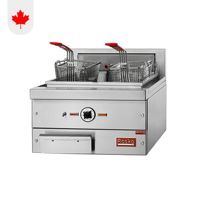 Rosko RO-FCE-16-1 30 Lb Single Pot Countertop Electric Fryer - 3Ph, 208V