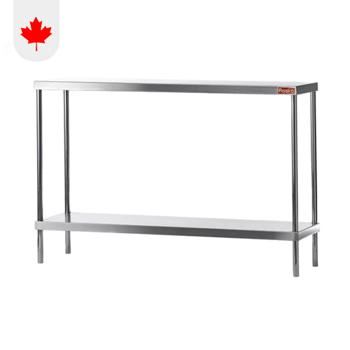 Rosko RO-OSD-3612 12" x 36" 18 Gauge Stainless Steel Double Overshelf