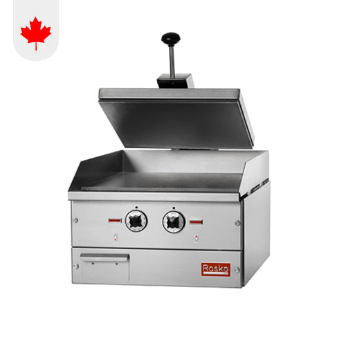 Rosko RO-PGCE-18-1 18" Single Smooth Sandwich Grill - 208V
