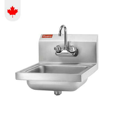 Rosko RO-WMHS-1410 17" x 15" Wall Mounted Hand Sink With Faucet