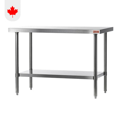 Rosko RO-WT-3030 30" x 30" 18 Gauge Stainless Steel Work Table