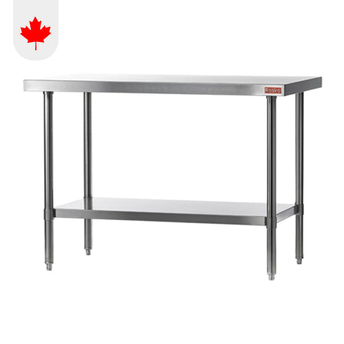 Rosko RO-WT-4830 30" x 48" 18 Gauge Stainless Steel Work Table