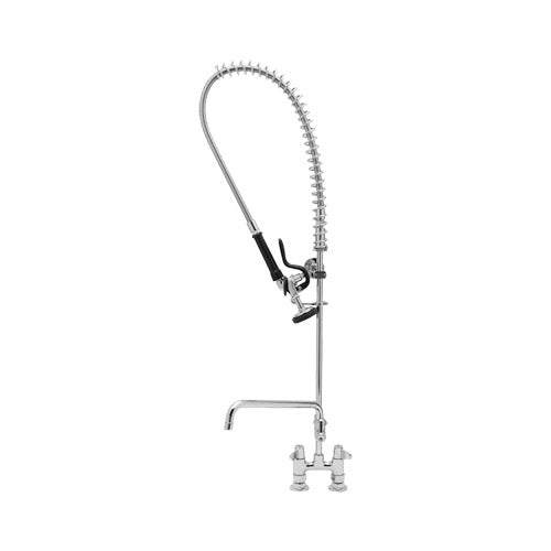 T&S 5PR-4D12 Deck Mount Pre-Rinse Assembly With 4″ Centers and 12″ Add On Faucet
