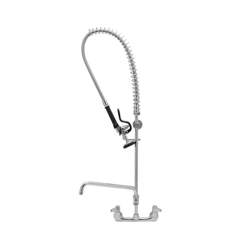T&S 5PR-8W12 Wall Mount Pre-Rinse Assembly With 8" Centers and 12" Add On Faucet