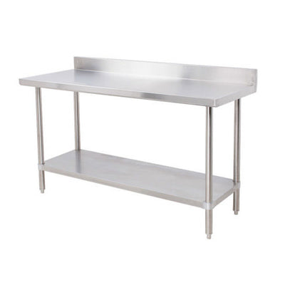 Thorinox DSST-3060-BK 30" x 60" 18 Gauge Stainless Steel Work Table With 5" Back Splash