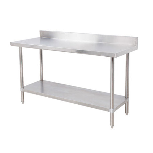 Thorinox DSST-3072-BK 30" x 72" 18 Gauge Stainless Steel Work Table With 5" Back Splash