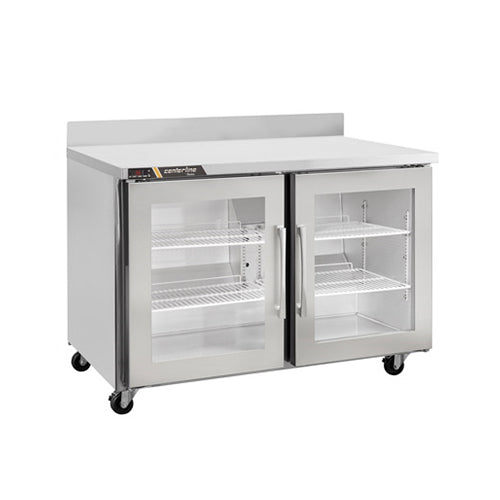 Traulsen CLUC-48R-GD-WT 48″ 2 Door Glass Worktop Refrigerator