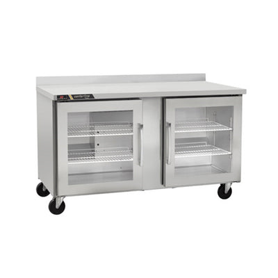 Traulsen CLUC-60R-GD 60″ 2 Door Glass Undercounter Refrigerator