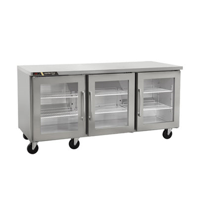 Traulsen CLUC-72R-GD 72″ 3 Door Glass Undercounter Refrigerator