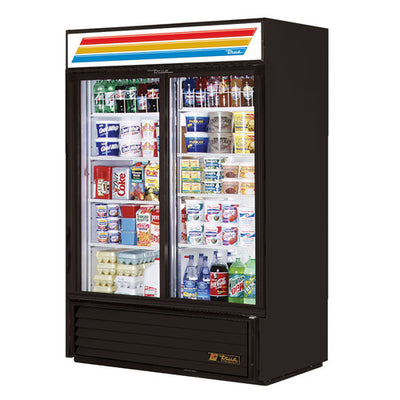 True GDM-41-HC-LD 48" Two Door Glass Refrigerator Merchandiser