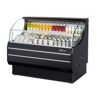 Turbo Air TOM-60SB-N Slim Line 63" Black Horizontal Air Curtain Display Case