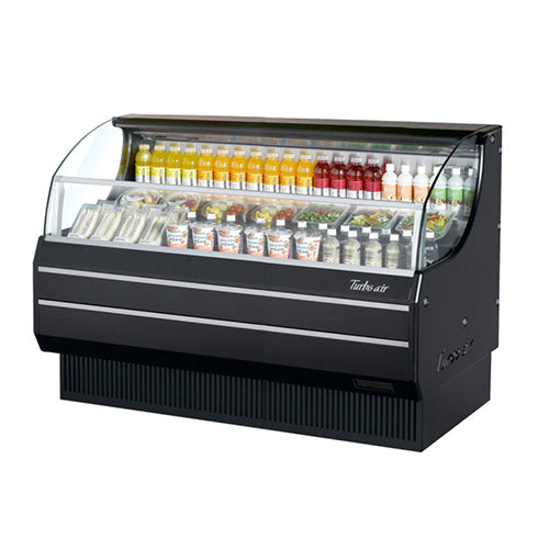 Turbo Air TOM-75SB-N Slim Line 75" Black Horizontal Air Curtain Display Case