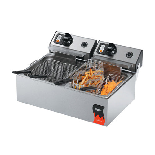 Vollrath CF2-1800DUALCayenne 20 Lb Twin Pot Countertop Electric Fryer