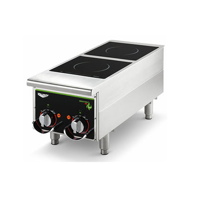 Vollrath 912HIMC Cayenne Dual Hob Heavy Duty Countertop Induction Cooker / Range - 208V, 2500W