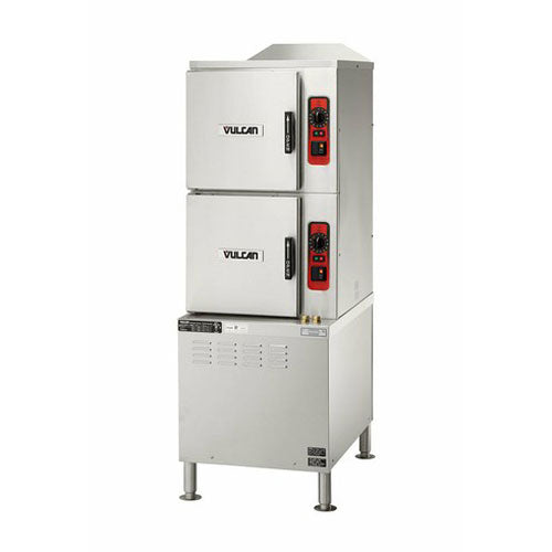 Vulcan C24ET10 10 Pan Electric Convection Steamer on Cabinet Base - 1Ph, 208V