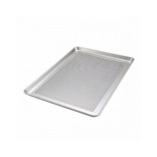 Winco ALXP-1826P 18" x 26" 18 Gauge Full Size Closed Bead Aluminum Perforated Sheet Pan