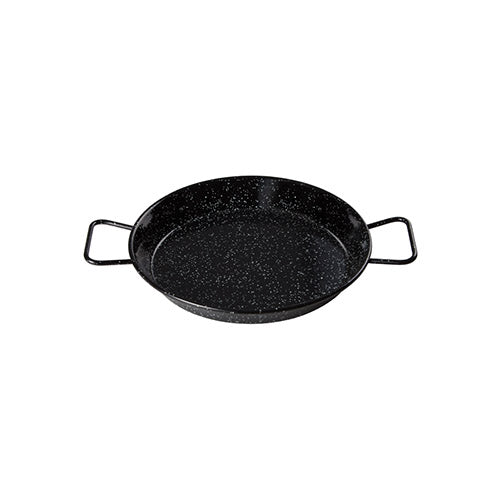 Winco CSPP-14E 14 1/8" Polished Carbon Steel Paella Pan