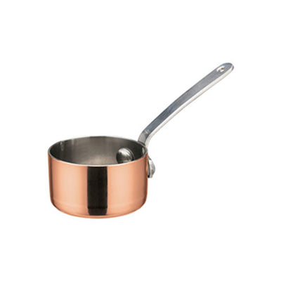 Winco DCWA-203C 3 1/8" x 1 3/4" Copper Plated Mini Sauce Pan