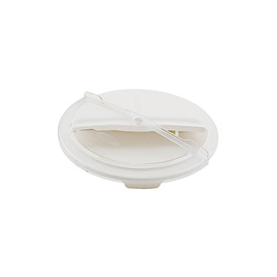 Winco FCW-10RC Rotating Lid Fits On 10 Gallon White Polypropylene Container