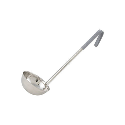 Winco LDC-12 12 Oz Stainless Steel Serving Ladle With Teal Handle