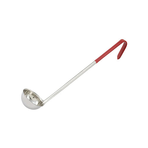 Winco LDC-2 2 Oz Stainless Steel Serving Ladle With Teal Handle