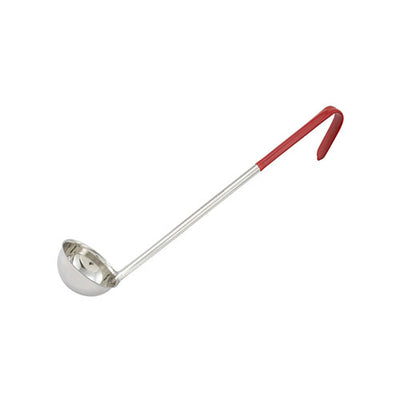 Winco LDC-2 2 Oz Stainless Steel Serving Ladle With Teal Handle