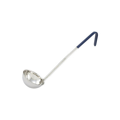 Winco LDC-8 8 Oz Stainless Steel Serving Ladle With Teal Handle