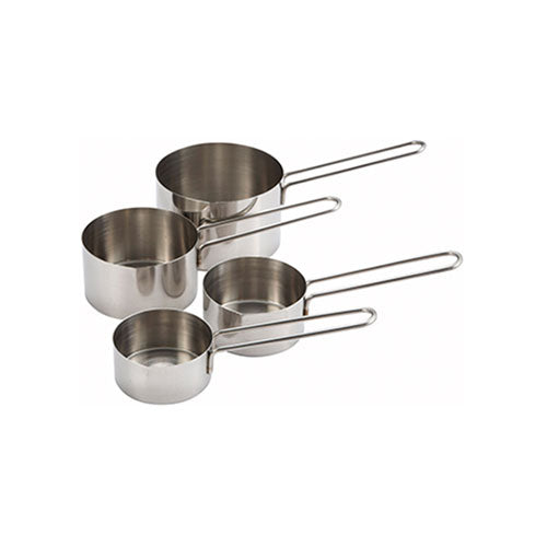 Winco MCP-4P 4 Piece Stainless Steel Measuring Cup Set