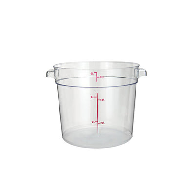Winco PCRC-6 6 Qt Clear Round Food Container