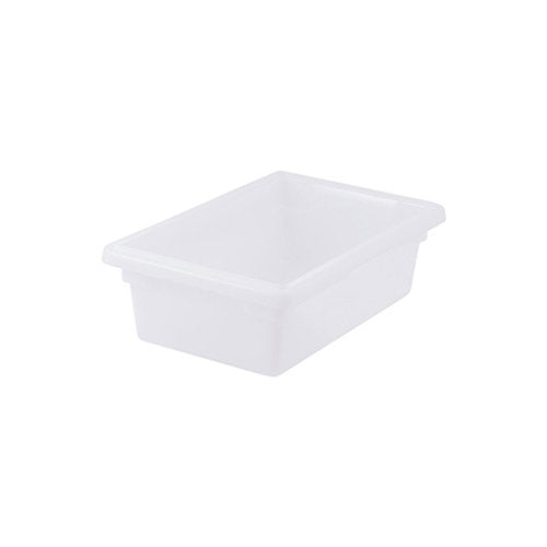 Winco PFHW-6 Half Size White Food Storage Box - 6" Deep