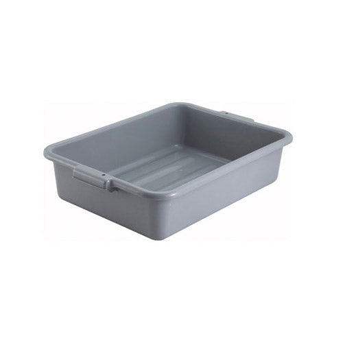 Winco PL-5G Gray Polypropylene Dish Box - 5" Deep