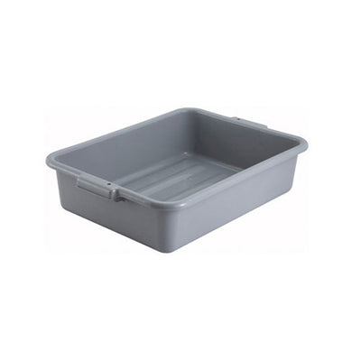 Winco PL-5G Gray Polypropylene Dish Box - 5" Deep
