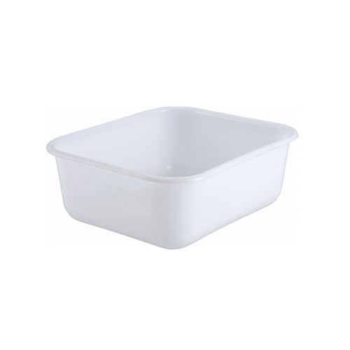 Winco PL-MB White Polypropylene Mini Dish Box - 6" Deep