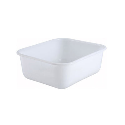 Winco PL-MB White Polypropylene Mini Dish Box - 6" Deep