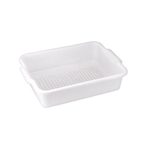 Winco PLP-5W White Perforated Dish Box- 5" Deep