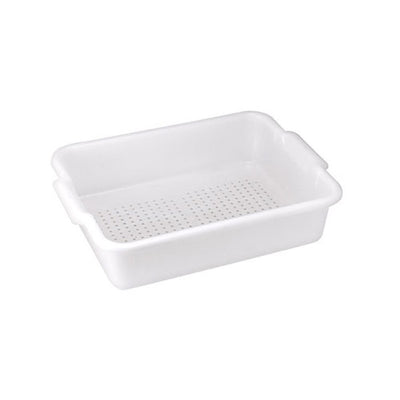 Winco PLP-5W White Perforated Dish Box- 5" Deep