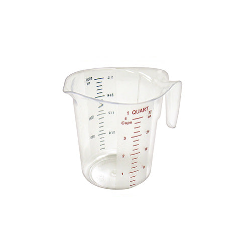 Winco PMCP-100 1 Qt Pint Polycarbonate Measuring Cup With Color Graduations