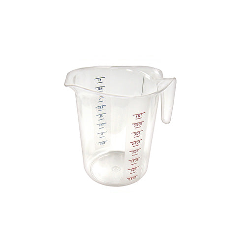 Winco PMCP-400 4 Qt Pint Polycarbonate Measuring Cup With Color Graduations