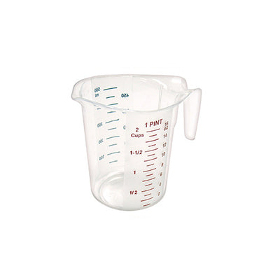 Winco PMCP-50 1 Pint Polycarbonate Measuring Cup With Color Graduations