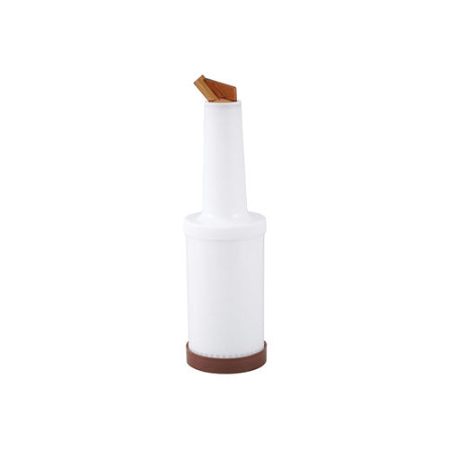 Winco PPB-2B 2 Qt Liquor Pour Bottle With Brown Spout and Cap
