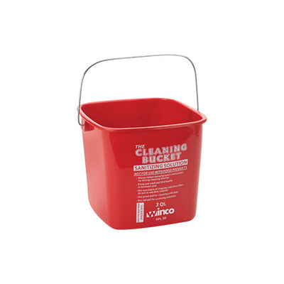 Winco PPL-6R 6 Qt Green Cleaning Bucket