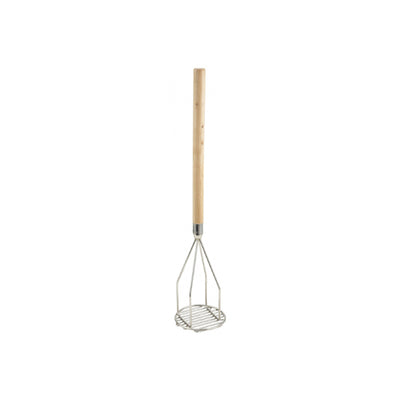 Winco PTM-18R 18" Round Potato Masher with Wooden Handle